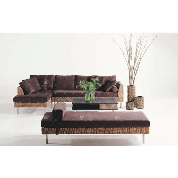 Best selling latest design Water Hyacinth Sofa Set for Indoor Home Furniture